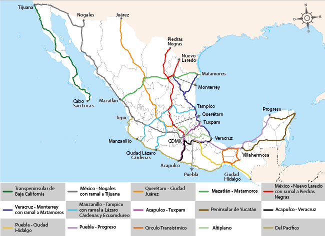 Ruta Y Mapa De Carreteras De Mexico Ilustracion Del Vector Images