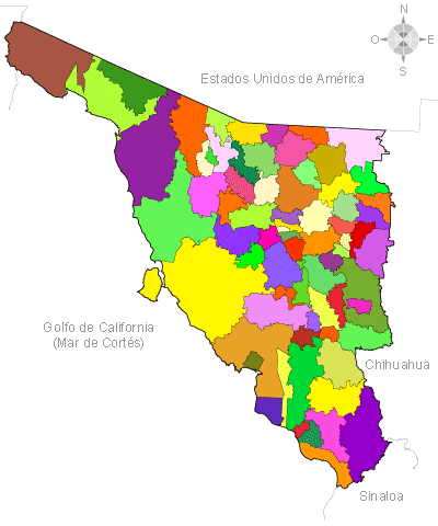 División municipal. Sonora
